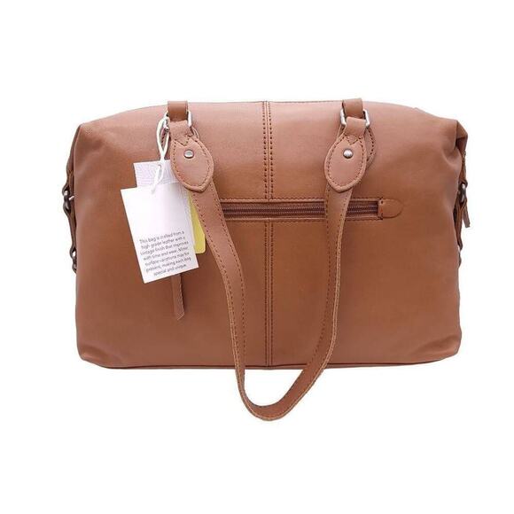 The Sak Purse Bag Satchel Leather Laurel Canyon Tobacco Moroccan Perforated - Picture 2 of 9